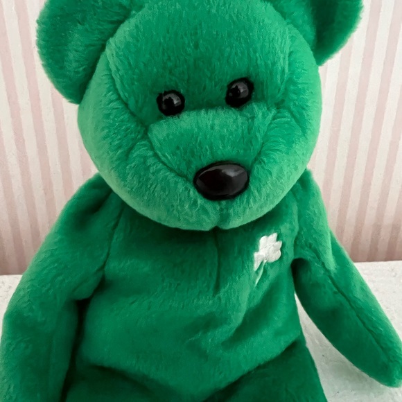 Beanie Baby green shamrock Erin Bear St. Patricks Day vintage ‘97 rare retired - Picture 3 of 4